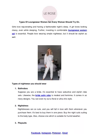 Loungewear Women Set