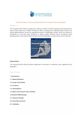 exhaustive study on humanoid robot market