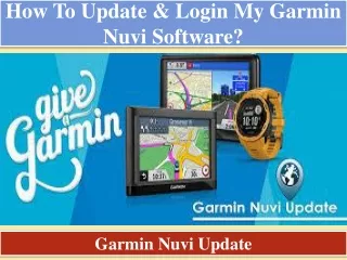 How To Update & Login My Garmin Nuvi Software?
