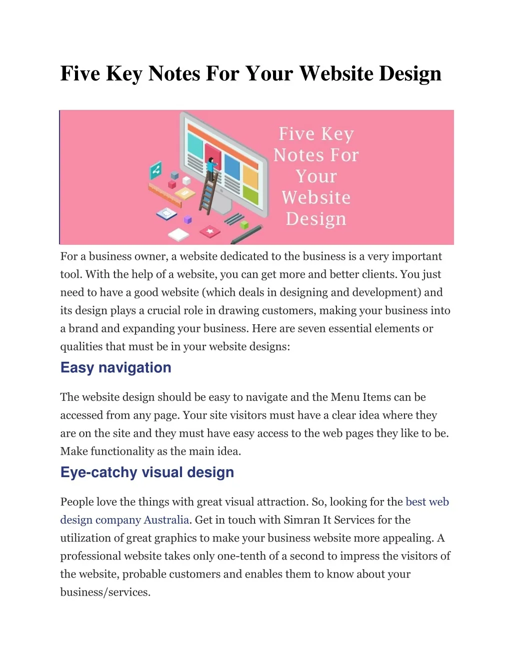 PPT - Five Key Notes For Your Website Design PowerPoint Presentation ...