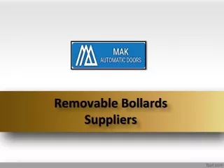 Removable Bollards Suppliers  in UAE, Removable Bollards in Dubai - MAK Automatic Doors
