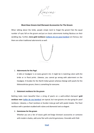 Collares De Oro Para Hombre