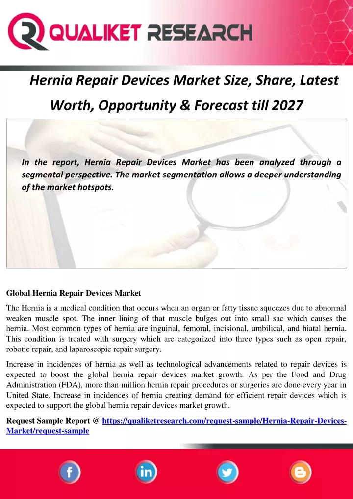 hernia repair devices market size share latest