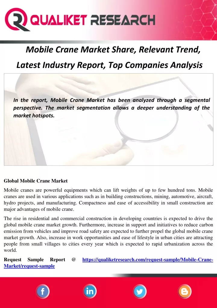 mobile crane market share relevant trend