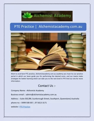 pte practice alchemistacademy com au