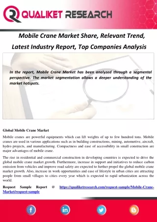 mobile crane market share relevant trend
