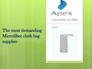 The most demanding Microfiber cloth bag supplier