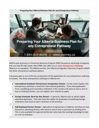 preparing your alberta business plan