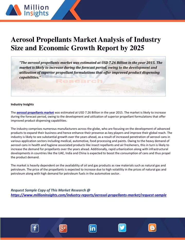 aerosol propellants market analysis of industry