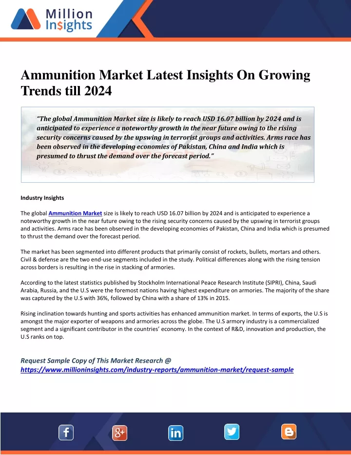 ammunition market latest insights on growing