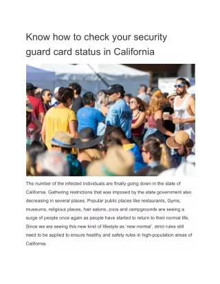 know how to check your security guard card status