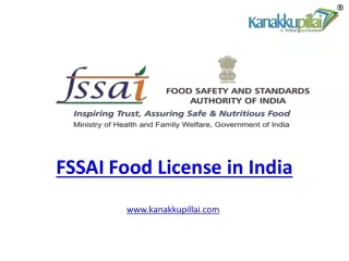 FSSAI Food License in India