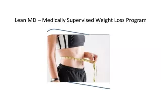 LeanMD medical weight loss Program