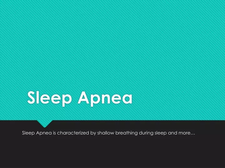 sleep apnea