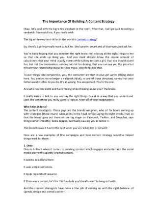 the importance of building a content strategy