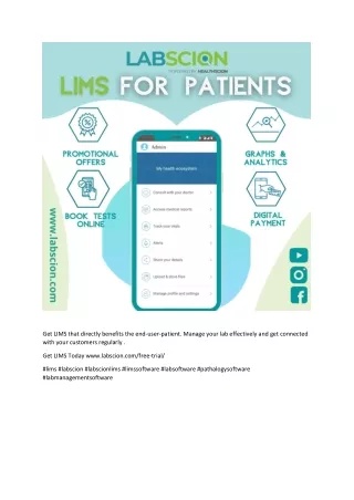 get lims that directly benefits the end user