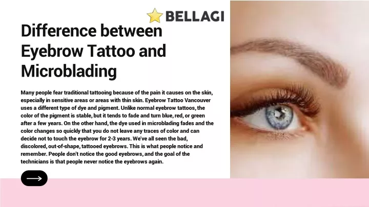 difference between eyebrow tattoo and microblading