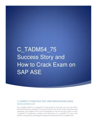 c tadm54 75 success story and how to crack exam