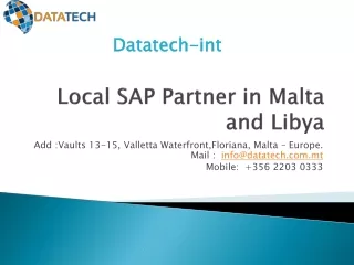 Local SAP Partner in Malta and Libya