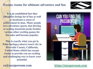 Escape rooms for ultimate adventure fun things
