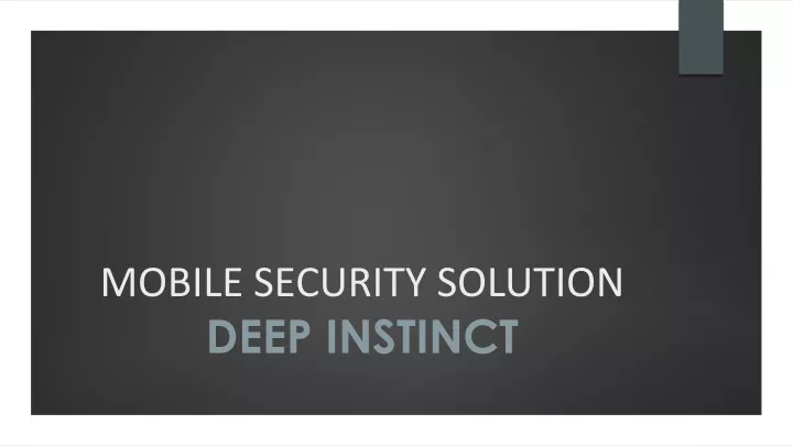 mobile security solution