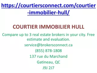 COURTIER IMMOBILIER HULL