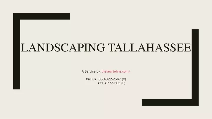 landscaping tallahassee