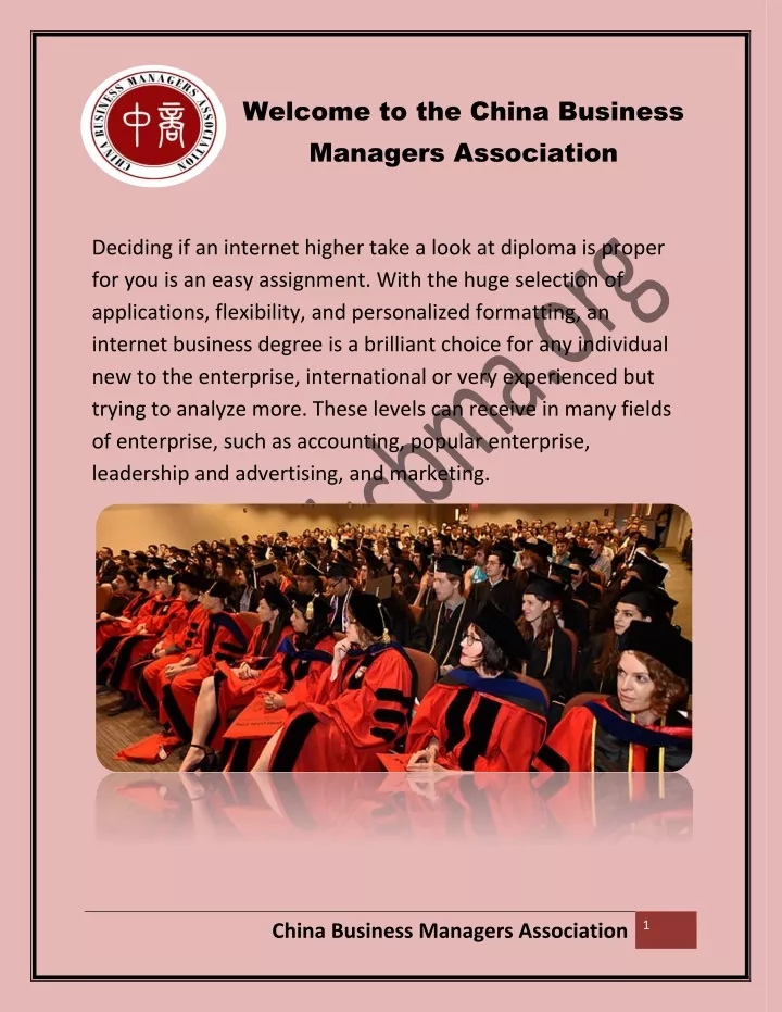 welcome to the china business managers association