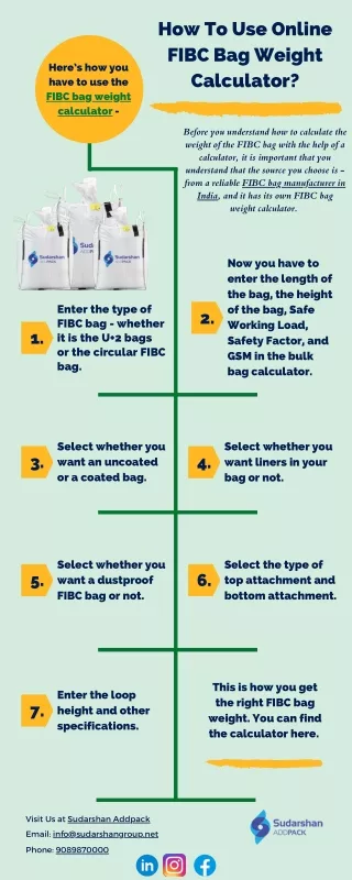 How To Use Online FIBC Bag Weight Calculator_