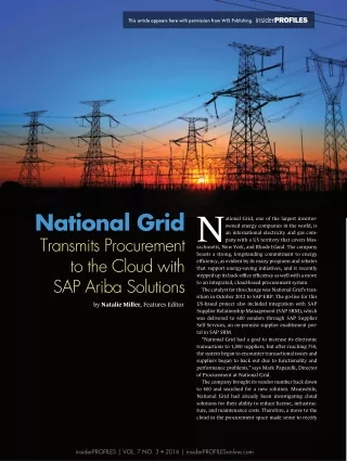 GX Tech National Grid Sap Ariba