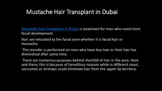 mustache Hair Transplant in Dubai​