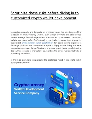 Customized Crypto Wallet Development