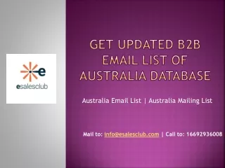 get updated b2b email list of australia database