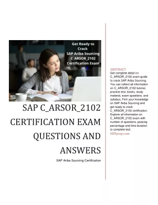 abstract get complete detail on c arsor 2102 exam