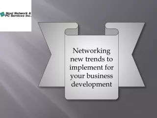 Networking new trends to implement for your business development