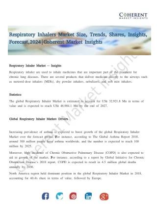 respiratory inhalers market size trends shares