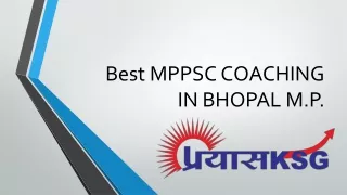 Best MPPSC COACHING IN BHOPAL M.P.