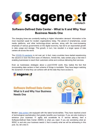 Software-Defined Data Center – What Is It and Why Your Business Needs One