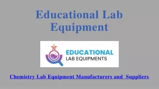 Chemistry Lab Equipment Manufacturer in India