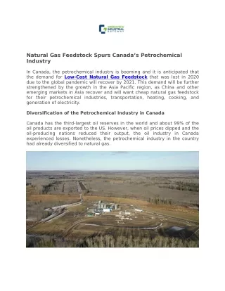 natural gas feedstock spurs canada
