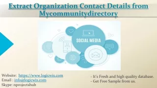 extract organization contact details from mycommunitydirectory