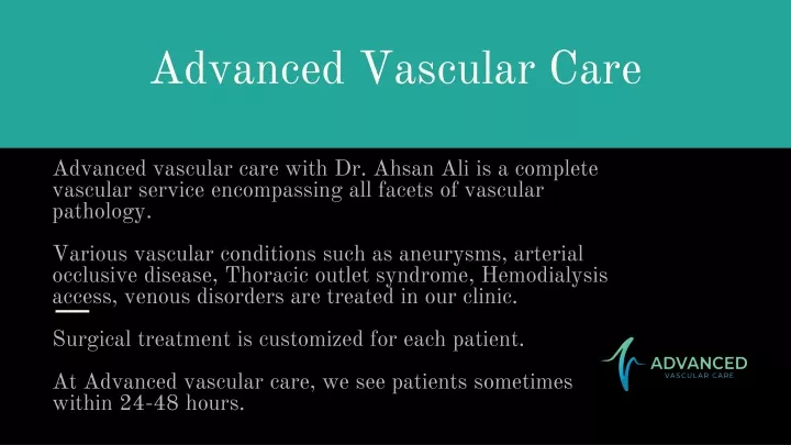 advanced vascular care