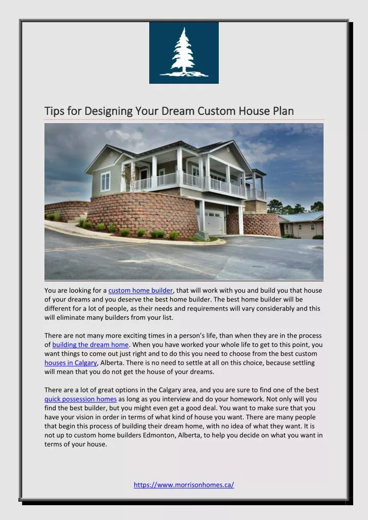 tips for designing your dream custom house plan