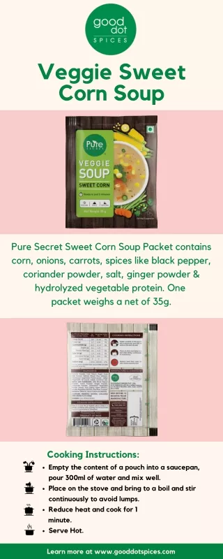 Best Sweet Corn Soup Packet