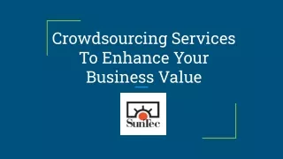 Crowdsourcing Services To Enhance Your Business Value
