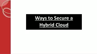 ways to secure a hybrid cloud