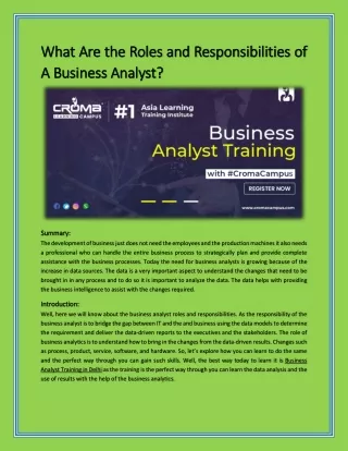 what are what are the a a business analyst