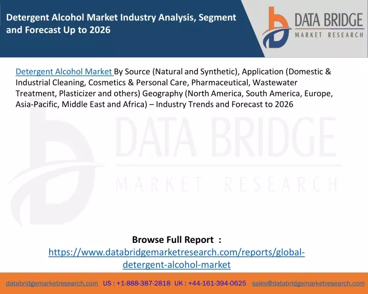 detergent alcohol market industry analysis