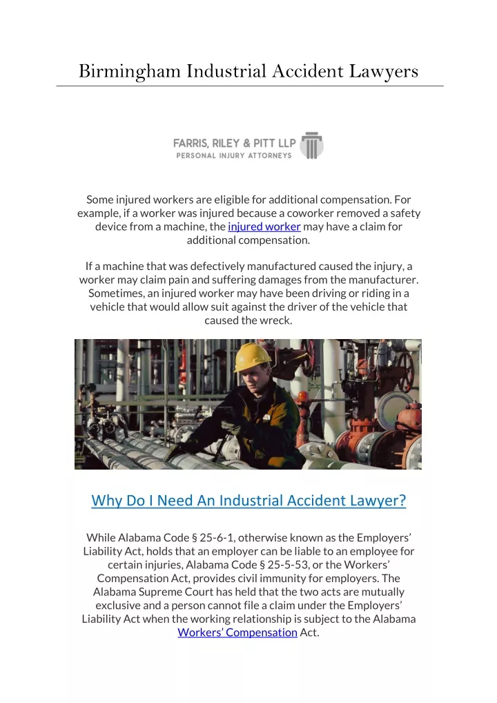 birmingham industrial accident lawyers
