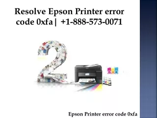 How to Fix Epson Printer Error Code 0xfa